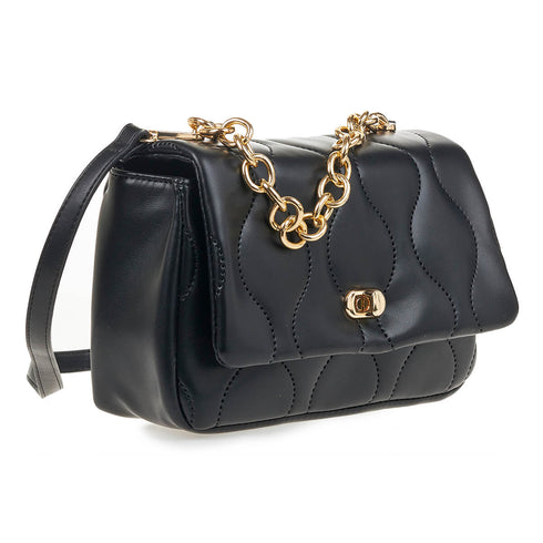 Verde Γυναικεία Τσάντα Χιαστί 16-6940 Μαύρο